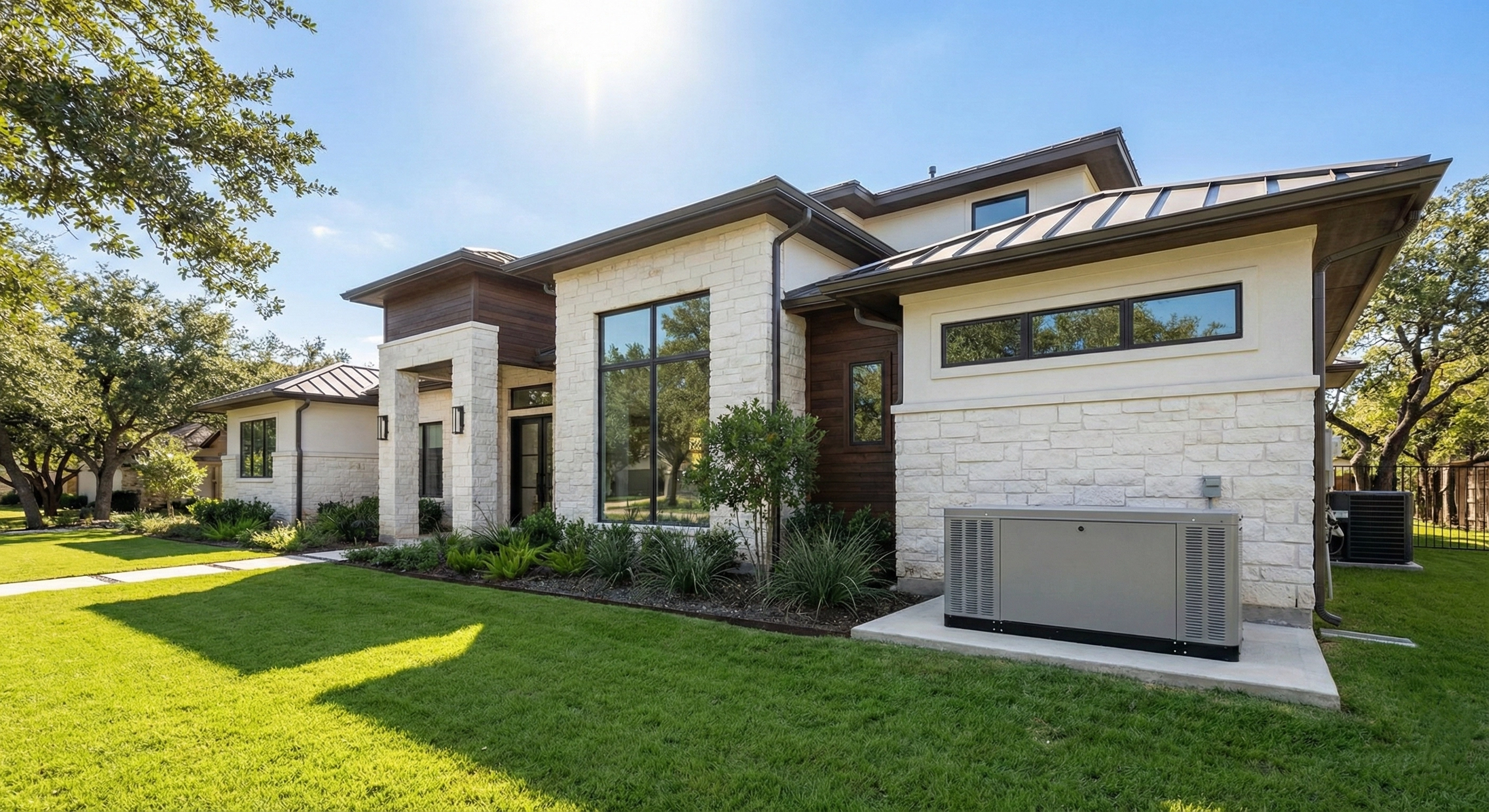 Professional residential generator installation